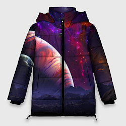 Женская зимняя куртка Бесконечное космическое пространство - Планета