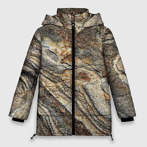 Женская зимняя куртка Камень stone / 3D-Черный – фото 1