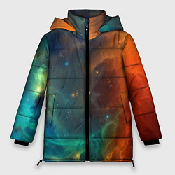 Женская зимняя куртка Столкновение двух космических галактик