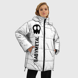 Куртка зимняя женская Babymetal glitch на светлом фоне: по-вертикали, цвет: 3D-черный — фото 2