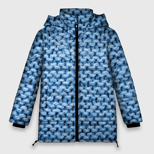 Женская зимняя куртка Грубая шерстяная вязка - мода / 3D-Черный – фото 1