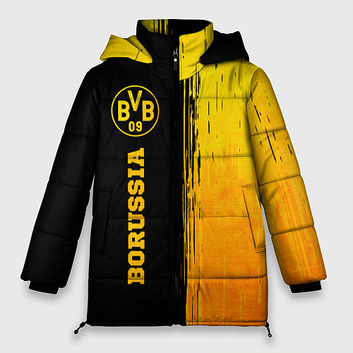 Женская зимняя куртка Borussia - gold gradient: по-вертикали / 3D-Черный – фото 1