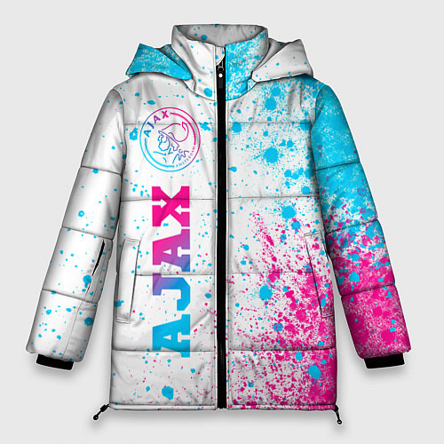 Женская зимняя куртка Ajax neon gradient style: по-вертикали / 3D-Черный – фото 1