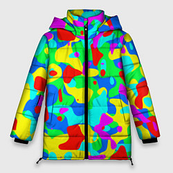 Куртка зимняя женская Форма маляра - кляксы, цвет: 3D-светло-серый