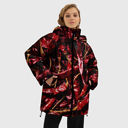 Куртка зимняя женская Перчики чили, цвет: 3D-светло-серый — фото 2