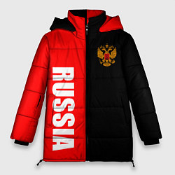 Куртка зимняя женская Россия: Черно-красный, цвет: 3D-черный
