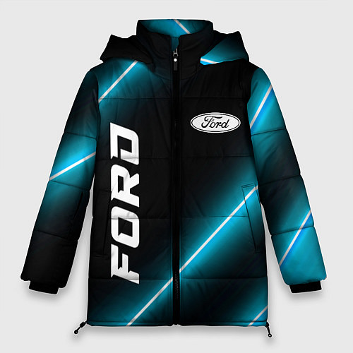 Женская зимняя куртка Ford неоновые лампы / 3D-Черный – фото 1
