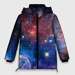 Куртка зимняя женская Ошеломительный бескрайний космос, цвет: 3D-светло-серый
