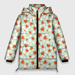 Куртка зимняя женская Сердце двуцветное, цвет: 3D-светло-серый