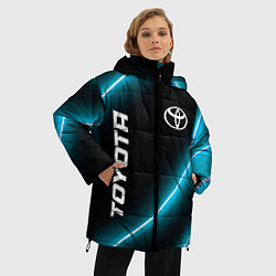 Куртка зимняя женская Toyota неоновые лампы, цвет: 3D-светло-серый — фото 2