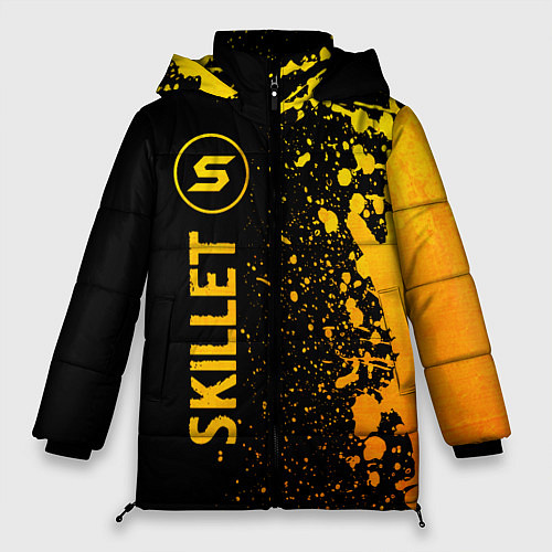 Женская зимняя куртка Skillet - gold gradient: по-вертикали / 3D-Черный – фото 1