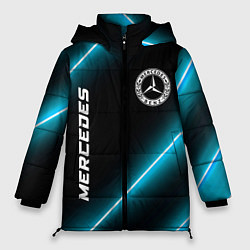 Куртка зимняя женская Mercedes неоновые лампы, цвет: 3D-черный