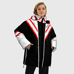 Куртка зимняя женская FIRM черная с белым углом, цвет: 3D-черный — фото 2