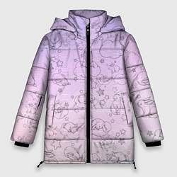 Женская зимняя куртка Зайчики в облачках