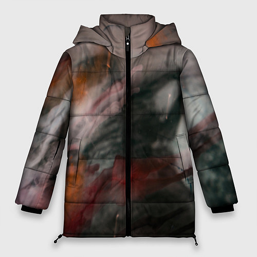 Женская зимняя куртка Темнота, тени и краски / 3D-Черный – фото 1