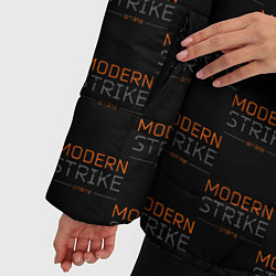 Куртка зимняя женская Pattern Modern strike online, цвет: 3D-светло-серый — фото 2