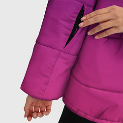 Куртка зимняя женская Фиолетово малиновый градиент, цвет: 3D-красный — фото 2