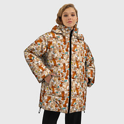 Куртка зимняя женская Шахматная битва, цвет: 3D-черный — фото 2