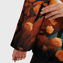 Куртка зимняя женская Две лисоньки в стиле Folk Art, цвет: 3D-светло-серый — фото 2