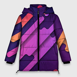 Куртка зимняя женская Объемная абстракция, цвет: 3D-черный