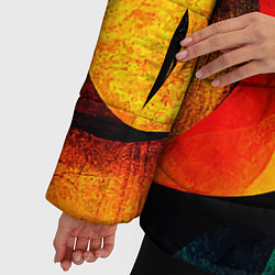 Куртка зимняя женская Текстурированная цветная абстракция, цвет: 3D-красный — фото 2