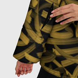 Куртка зимняя женская Каллиграфия в золоте, цвет: 3D-черный — фото 2
