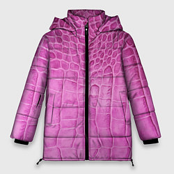 Женская зимняя куртка Кожа - текстура - pink