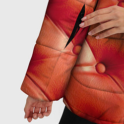 Куртка зимняя женская Quilted furniture leather, цвет: 3D-красный — фото 2
