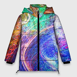 Женская зимняя куртка Абстрактные разноцветные молнии