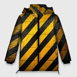 Куртка зимняя женская Черно-желтая опасность, цвет: 3D-черный