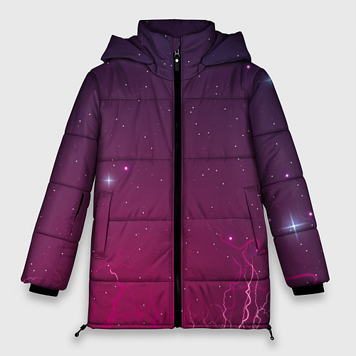 Женская зимняя куртка Космическая аномалия / 3D-Черный – фото 1