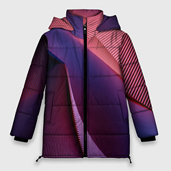 Куртка зимняя женская Текстурная волна, цвет: 3D-красный
