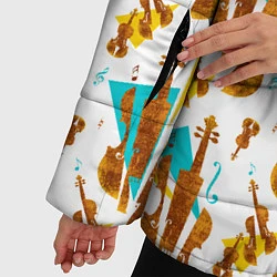 Куртка зимняя женская Супрематические скрипки, цвет: 3D-светло-серый — фото 2