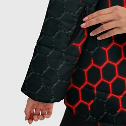 Куртка зимняя женская Текстура соты, цвет: 3D-черный — фото 2