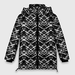 Женская зимняя куртка Черно-белый модерн узор