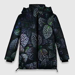 Женская зимняя куртка Паттерн из множества тёмных цветов