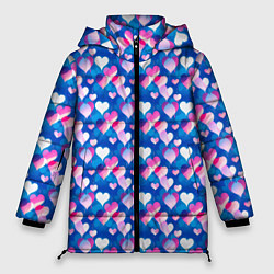Женская зимняя куртка Узор из сердечек