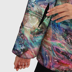 Куртка зимняя женская Слияние красок, цвет: 3D-светло-серый — фото 2