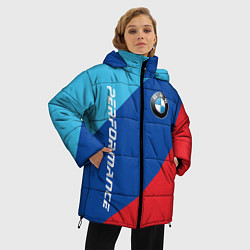 Куртка зимняя женская Bmw - m colors, цвет: 3D-черный — фото 2