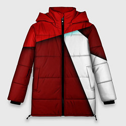 Куртка зимняя женская Спортивная геометрия, цвет: 3D-светло-серый