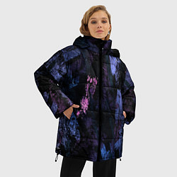 Куртка зимняя женская Неоновые пятна краской, цвет: 3D-светло-серый — фото 2