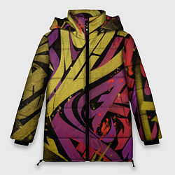 Куртка зимняя женская Calligraphic style, цвет: 3D-красный