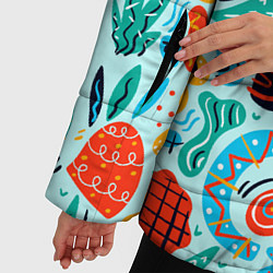 Куртка зимняя женская Colorful patterns, цвет: 3D-светло-серый — фото 2