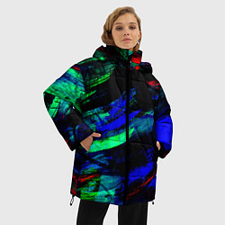 Куртка зимняя женская Мазки кистью, цвет: 3D-светло-серый — фото 2