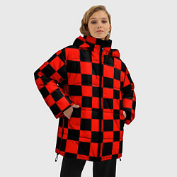 Куртка зимняя женская Красный квадрат, цвет: 3D-черный — фото 2