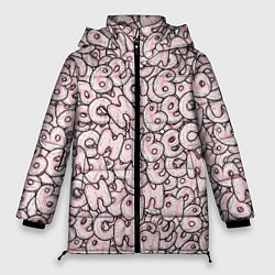 Куртка зимняя женская Буквы: весна, цвет: 3D-светло-серый