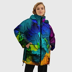 Куртка зимняя женская Взрыв красок, цвет: 3D-черный — фото 2
