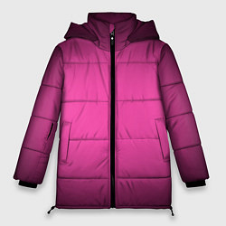 Куртка зимняя женская Кислотный розовый с градиентом, цвет: 3D-черный