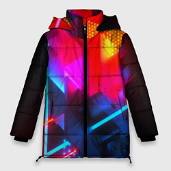 Куртка зимняя женская Neon stripes color, цвет: 3D-светло-серый