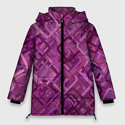 Женская зимняя куртка Фиолетовые диагонали